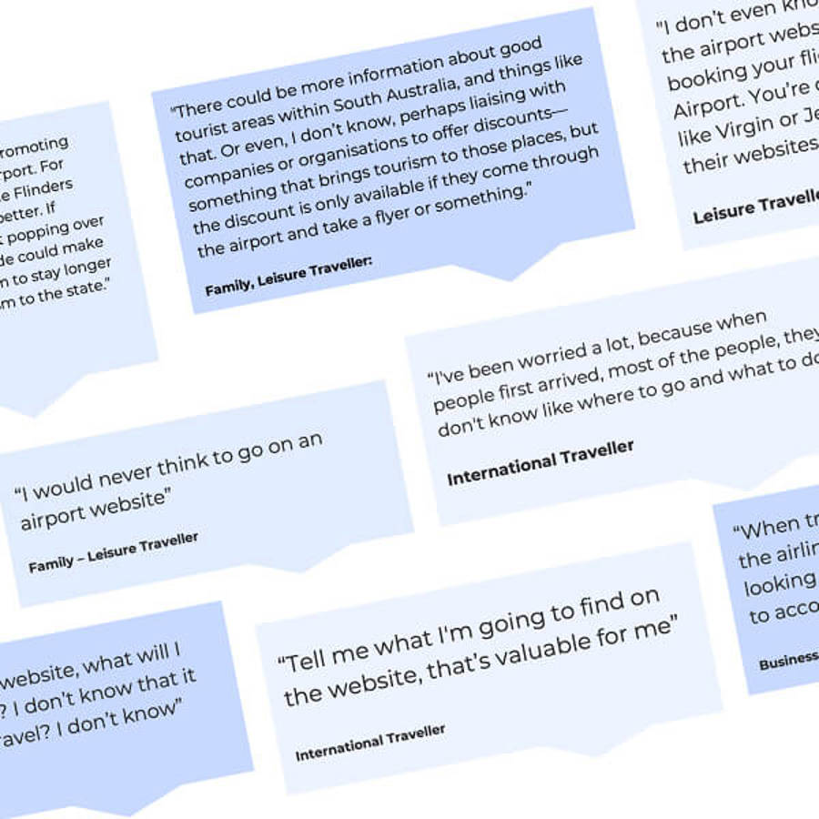 A sample of quotations and responses from survey participants