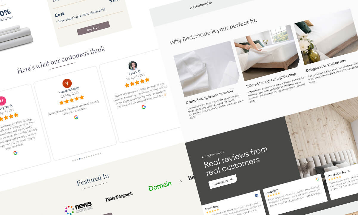 Deepend conducted a data-driven UX audit to identify friction points in Bedsmade’s e-commerce experience. 
