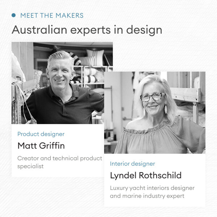 Bedsmade Founders Deepend CEO, Matt Griffin and interior designer Lyndel Rothschild