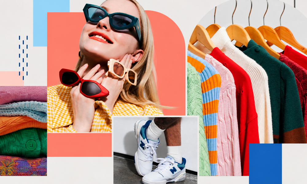 Image of clothes and accessories from St Vincent de Paul website