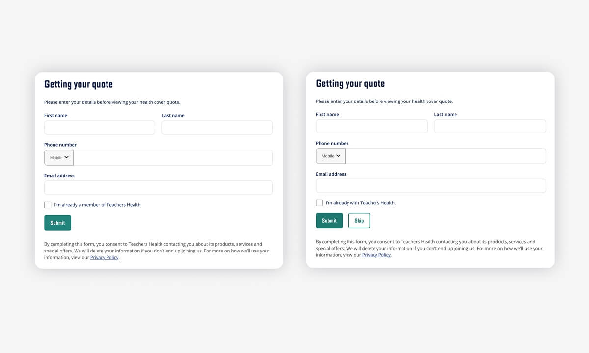 Deepend does A/B testing for Teacher's health's modules as ongoing improvements to stay ahead of the curve. 