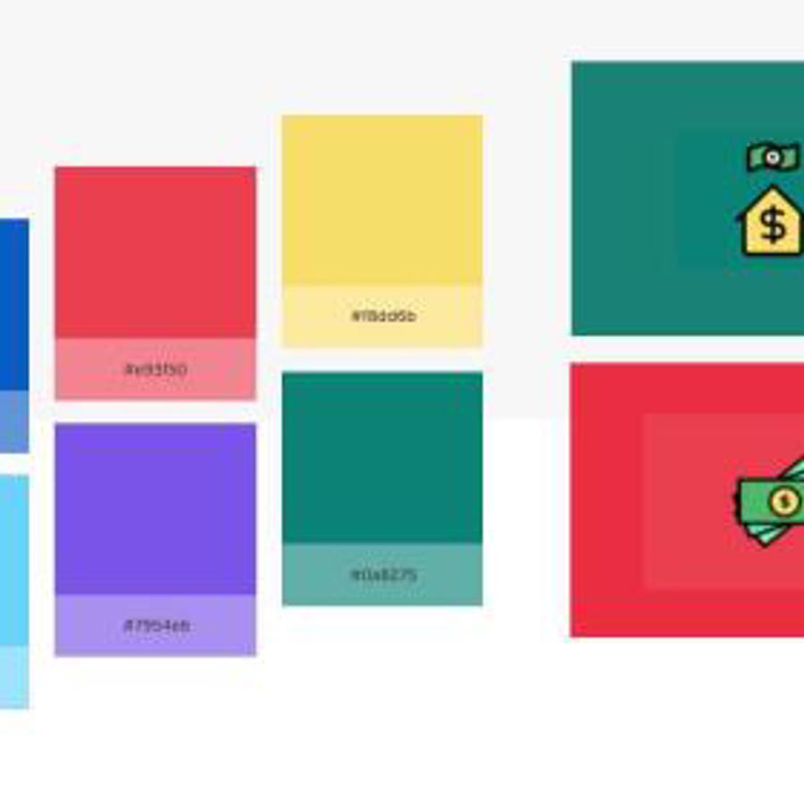bold colour palette and iconography to communicate core genres of content, allowing for quick, easy recognition by users.