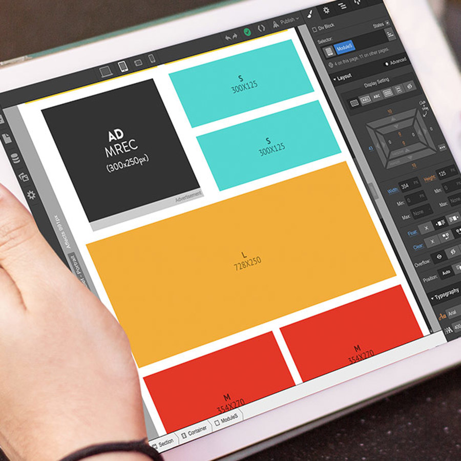 Sample of ARN prototyping in Webflow