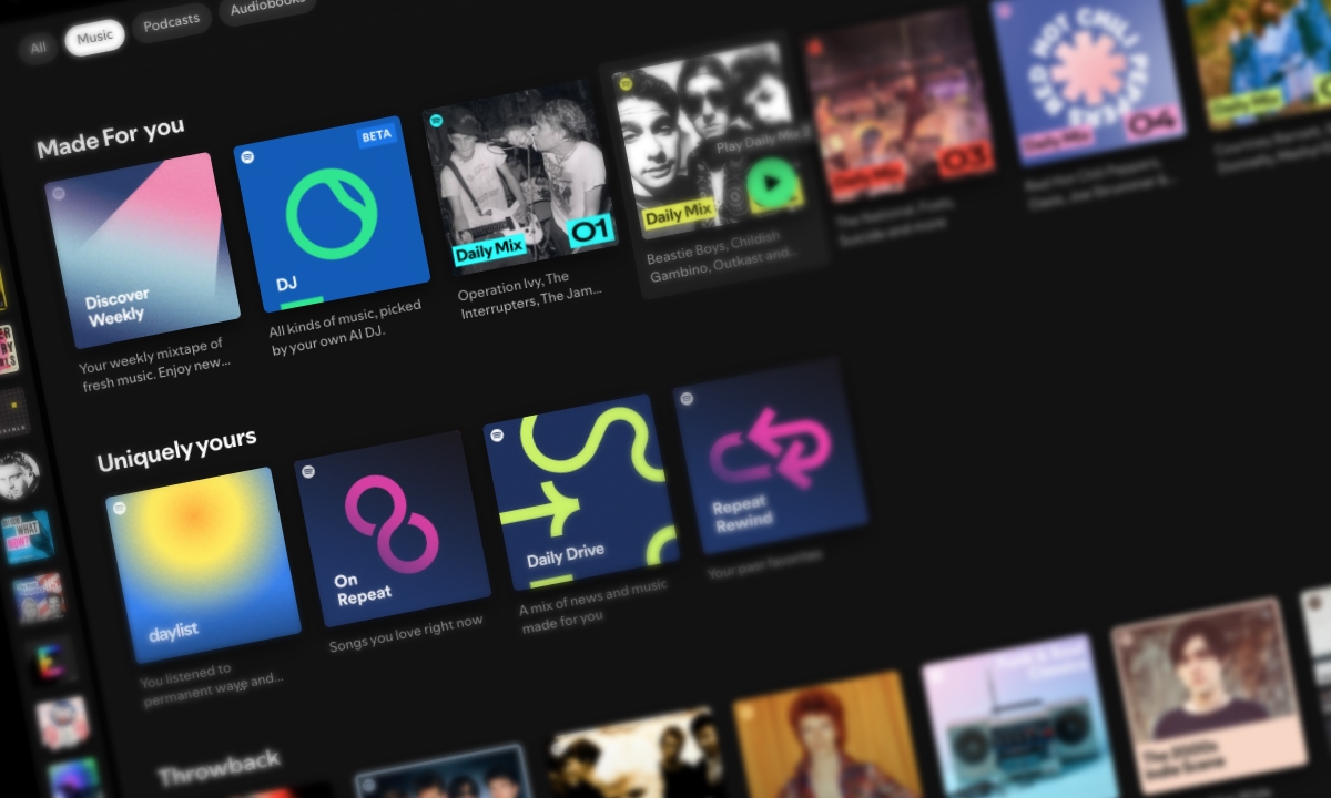 Spotify's new dynamic playlist featuring real time AI-driven music curation for hyper-personalisation. 