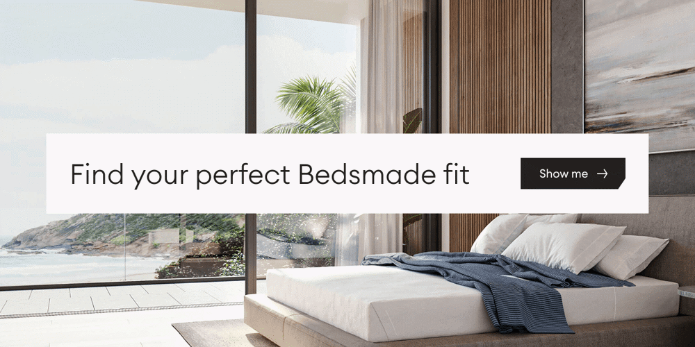 Bedsmade website enhanced user experience call-to-action featuring bedsmade slogan.