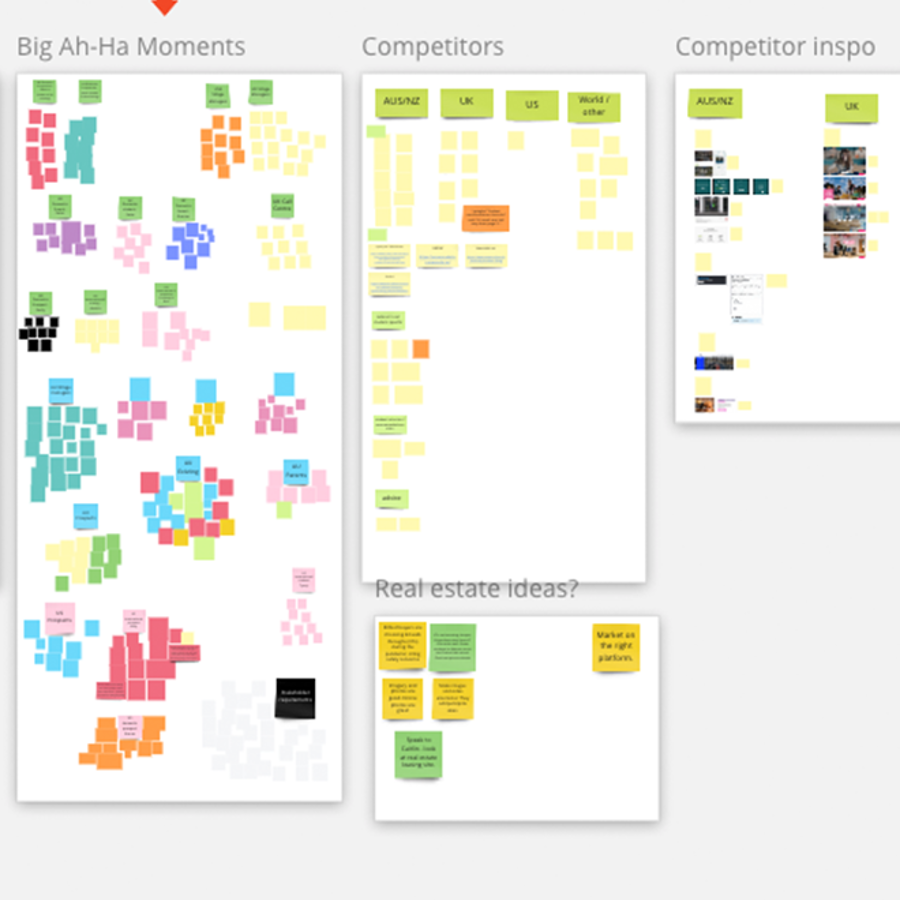 Screenshots from roadmapping session with CLV