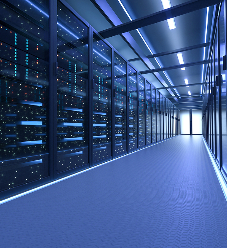 Laptop display tech cloud structure