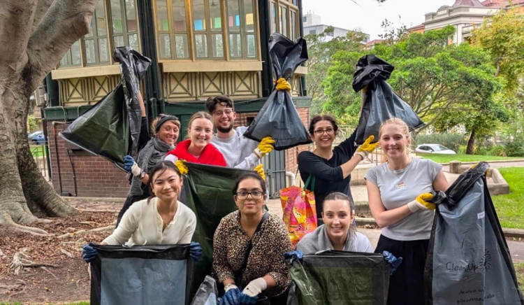 B Corp certified agency Deepend and History joined business clean up day for environmental protection.